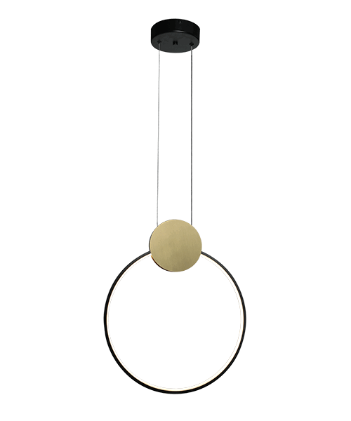 COLGANTE DORADO/NEGRO 20w led