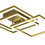 PLAFON CUADRADO L6660 dorado 60w  led