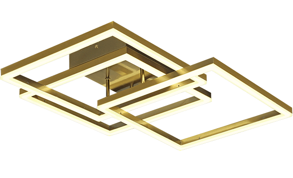 PLAFON CUADRADO dorado 60w led