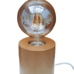 LAMPARA MADERA CIRCULAR 1 luz apto led