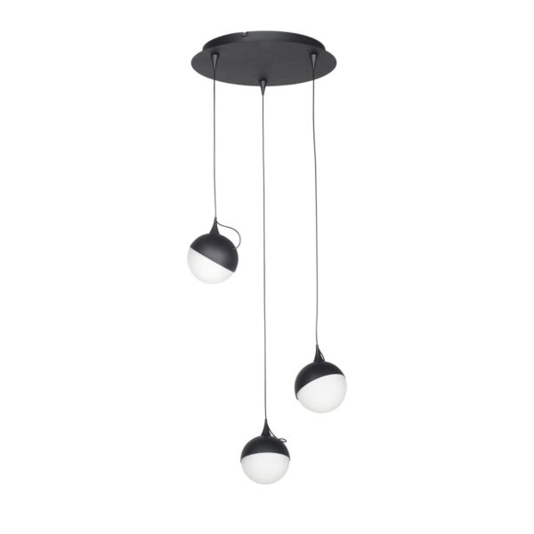 COLGANTE  LIO Circular  Negro 3 luces led