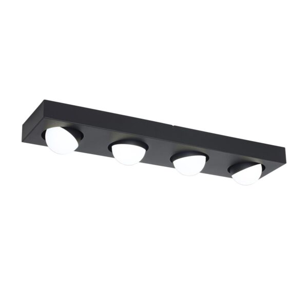 PLAFON LIO Rectangular Negro 4 luces led