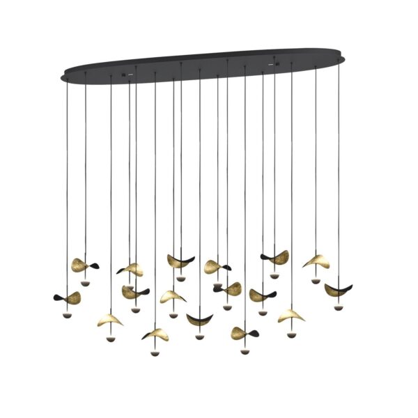 COLGANTE DRACERA Oval 17 luces led