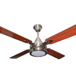 VENTILADOR Palas Madera Acero C/luz