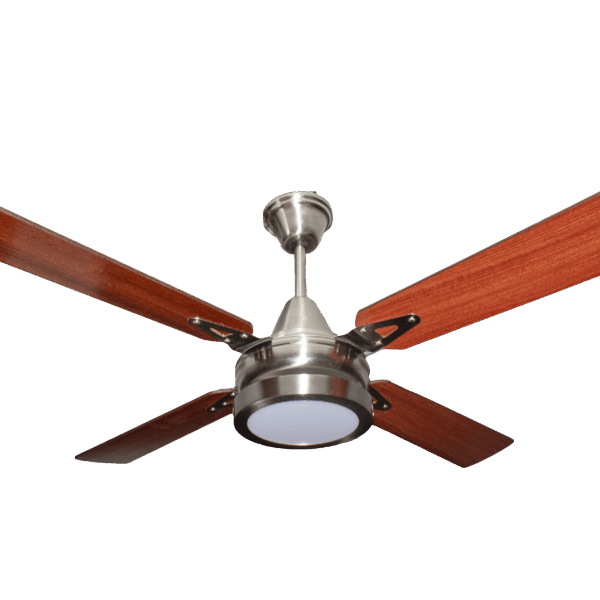 VENTILADOR Palas Madera Acero C/luz