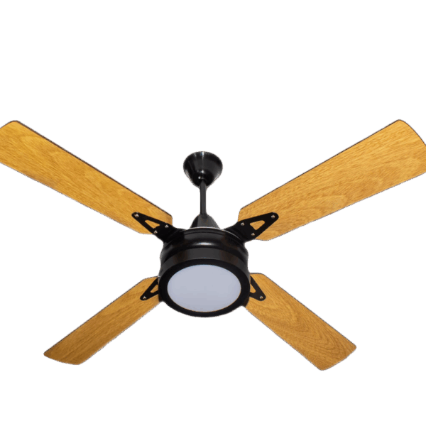 VENTILADOR Palas Madera/Negro C/luz