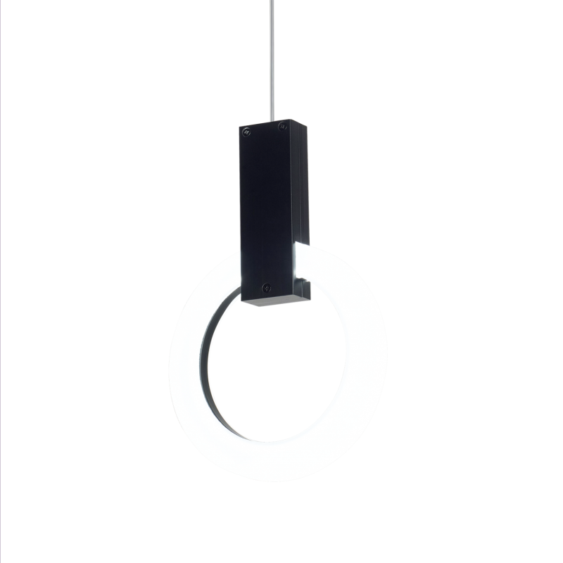 colgante 1 luz negro