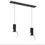 COLGANTE AURA Negro 2 luces led