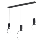 COLGANTE AURA Negro 3 luces led