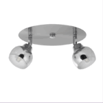 PLAFON GLOBE Cromo 2 luces apto led