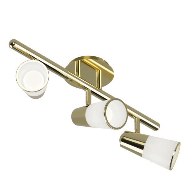 SISTEMA  ECO+ Dorado 3 luces apto led