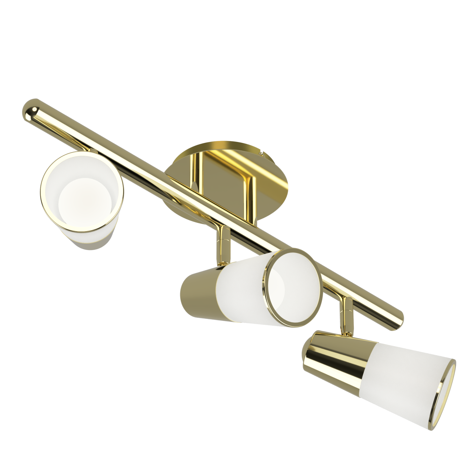 2103oo SISTEMA ECO+ Dorado 3 luces apto led - Imagen 1