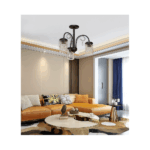 PLAFON NOVA Negro 3 luces apto led - Imagen 2