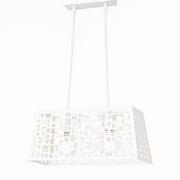 COLGANTE INDUSTRIAL CALADO Blanco 2 luces apto led