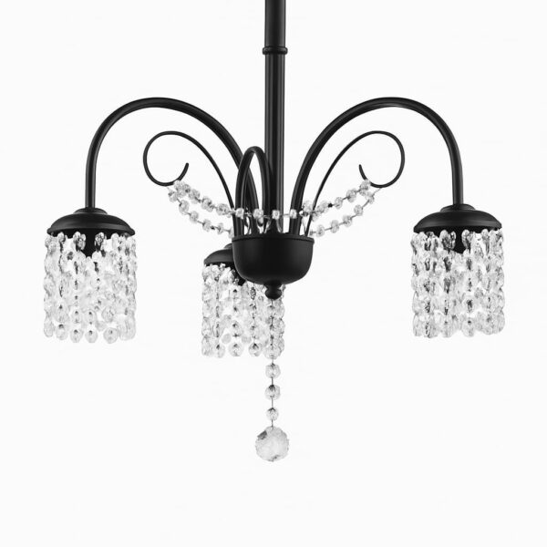 PLAFON NOVA Negro 3 luces apto led