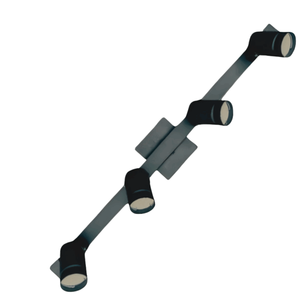 APLIQUE/SISTEMA TUBO Negro 4 luces apto led