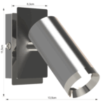 APLIQUE NACHOS 1 luz led blanco - Imagen 3