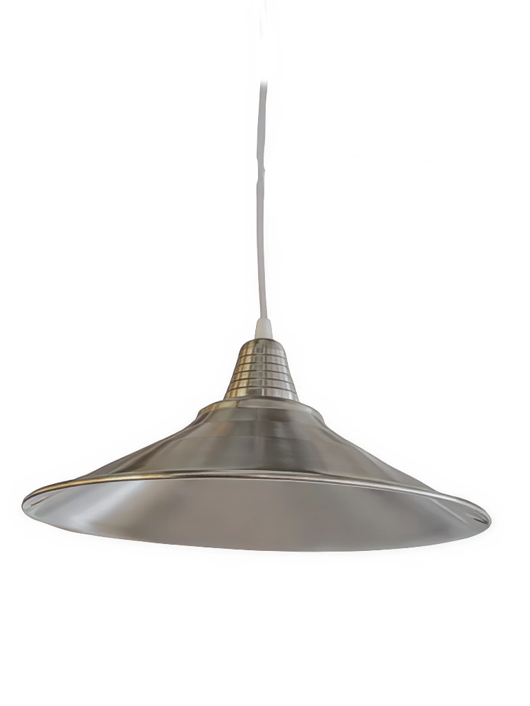 1 COLGANTE CHAPA 25cm 1 luz acero - Imagen 1