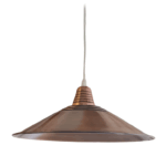 COLGANTE CHAPA 25cm 1 luz cobre