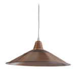 COLGANTE CHAPA 25cm 1 luz cobre