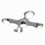 PLAFON DRON 5 luces cromo