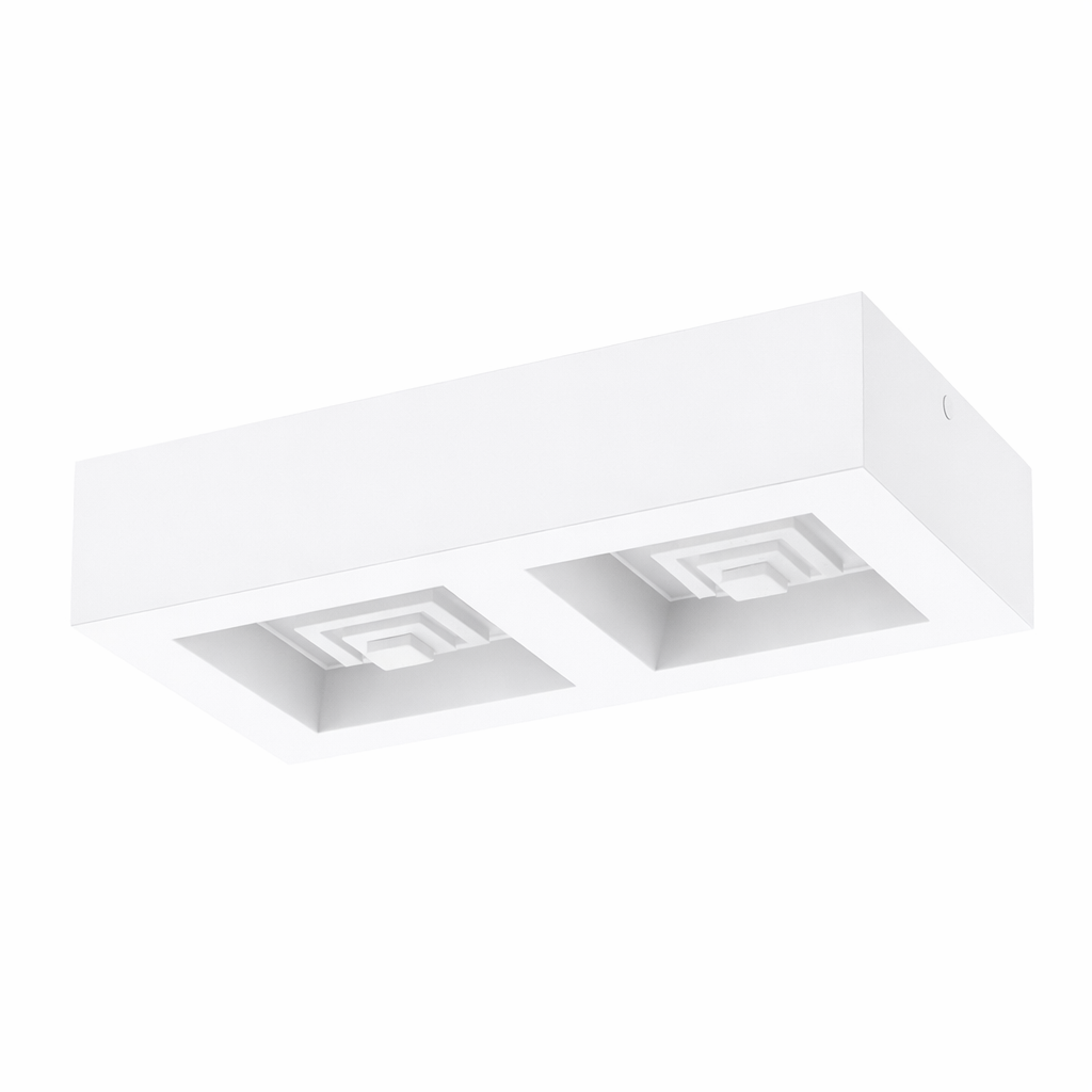 1 PLAFON FERREROS 2 luces blanco - Imagen 1