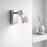 APLIQUE CANTIL 1 luz cromo - Imagen 2