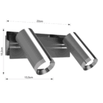 APLIQUE NACHOS 2 luces led acero - Imagen 4