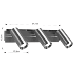 APLIQUE NACHOS 3 luces led acero - Imagen 3