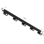 APLIQUE/SISTEMA NACHOS 5 luces led negro - Imagen 2