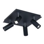 PLAFON NACHOS 4 luces led negro