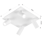 PLAFON NACHOS 4 luces led blanco - Imagen 3