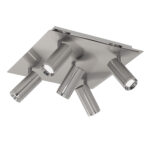 PLAFON NACHOS 5 luces led acero