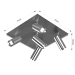 PLAFON NACHOS 5 luces led acero - Imagen 4