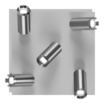 PLAFON NACHOS 5 luces led acero - Imagen 2