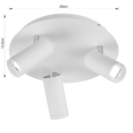 PLAFON NACHOS 3 luces led blanco - Imagen 5