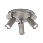 PLAFON NACHOS 3 luces led acero