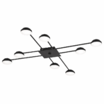 PLAFON LOLA 8 luces negro