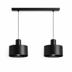 COLGANTE LOFT 2 luces negro
