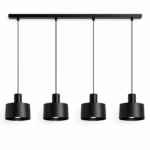 COLGANTE LOFT 4 luces negro