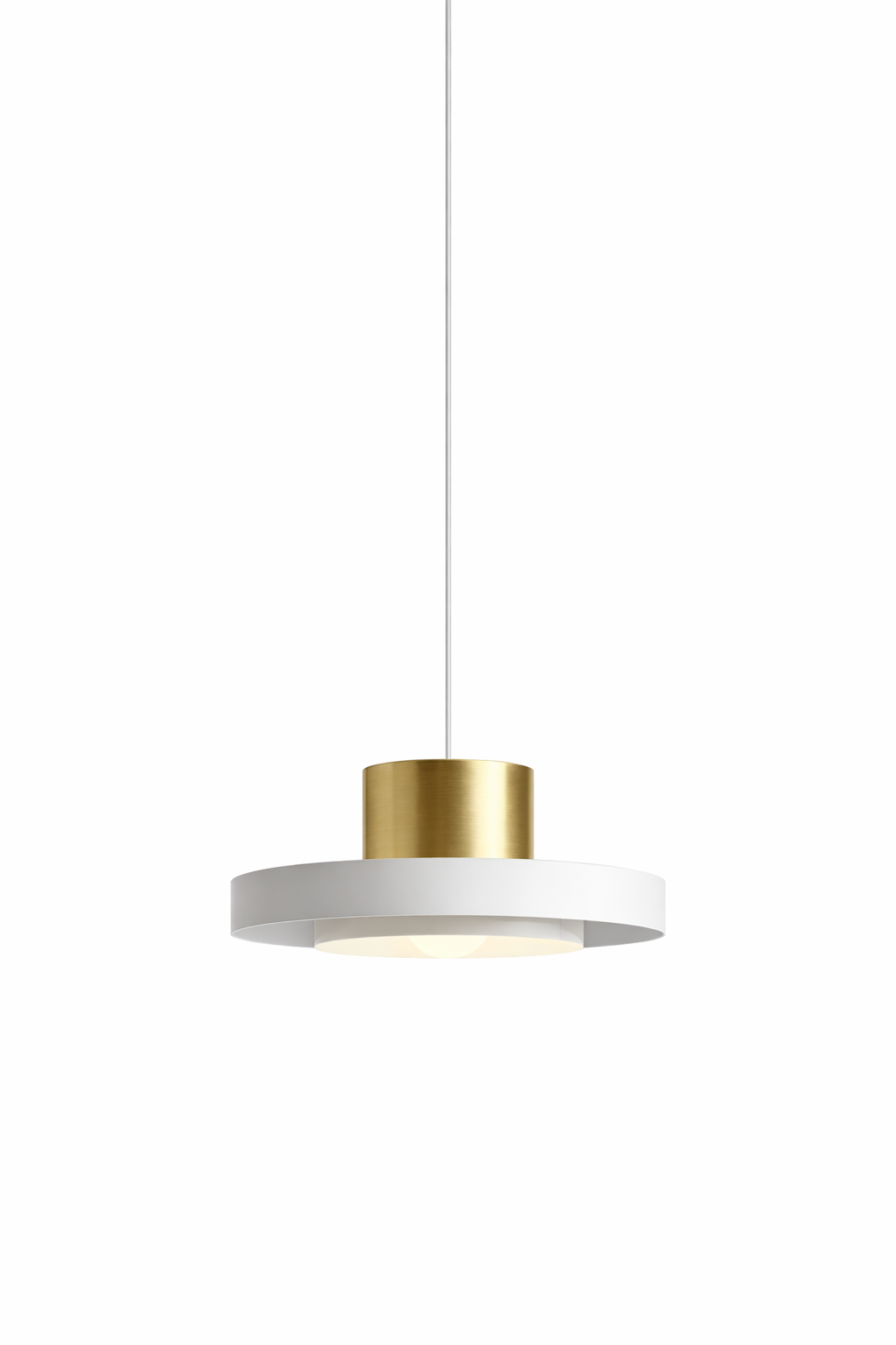 colgante blanco bronce COLGANTE GLOW SUPERIOR 1 luz bronce/blanco - Imagen 1