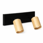 APLIQUE/SISTEMA LENGO 2 luces negro/madera